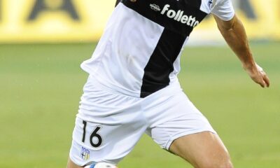 Parolo Marco Parma maglia crociata 2013 azione ifa